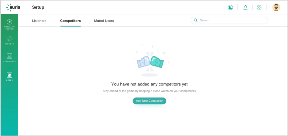 Auris Competitor analysis set up