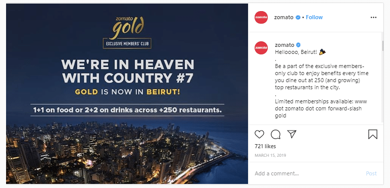 Zomato engagement post