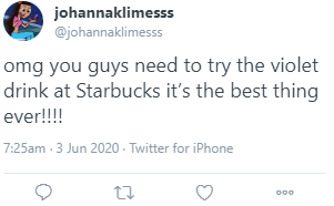 Starbucks positive comment
