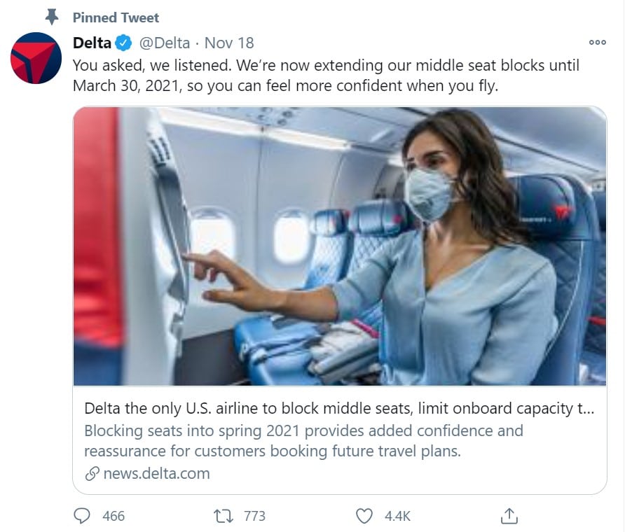Delta's communication