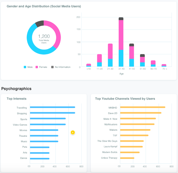 Audience demographics social listening