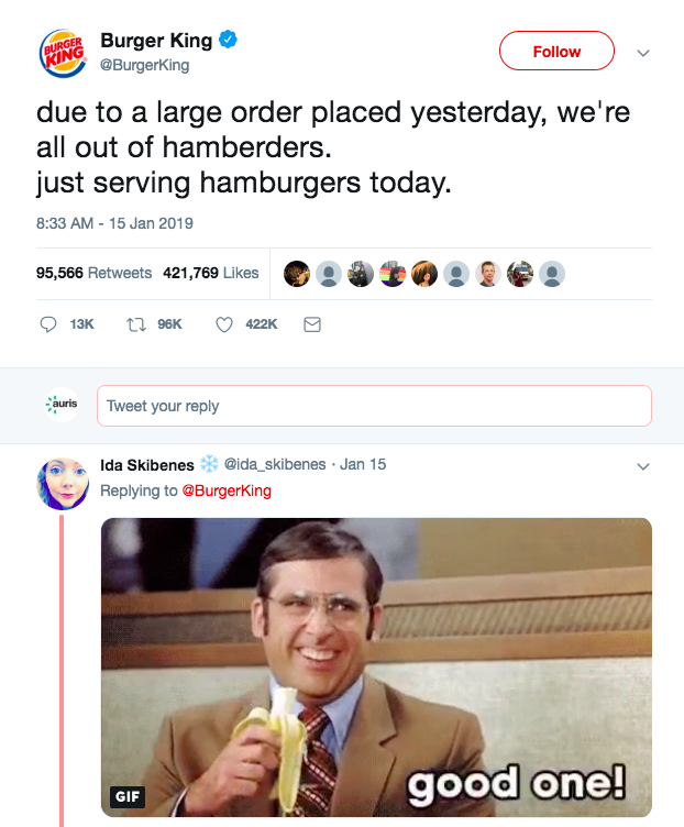 Burger King Hamberder tweet