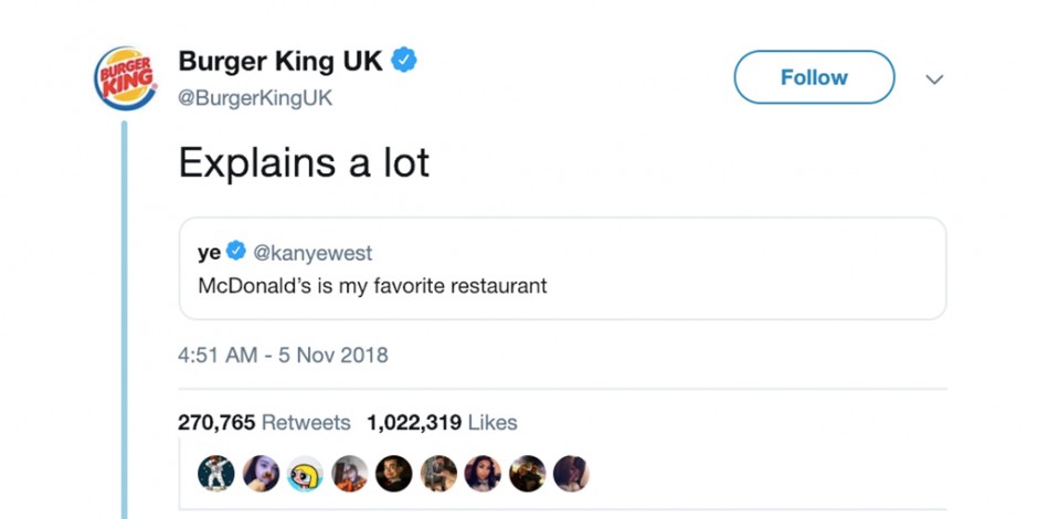 Burger King Kanye West tweet