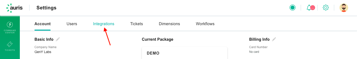 Auris platform integrations