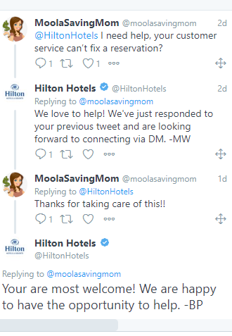 Hilton Hotels Social Listening